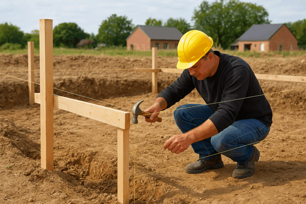 Schnurgerüst aufbauen – einfache Anleitung für Bauherren Schnurgerüst aufbauen – einfache Anleitung für Bauherren