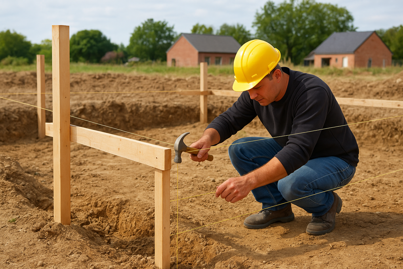 Schnurgerüst aufbauen – einfache Anleitung für Bauherren