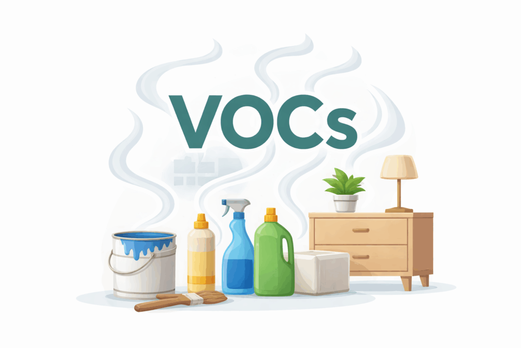VOCs in Innenräumen: Ursachen, Risiken, Grenzwerte & Lösungen für bessere Raumluft VOCs in Innenräumen: Ursachen, Risiken, Grenzwerte & Lösungen für bessere Raumluft