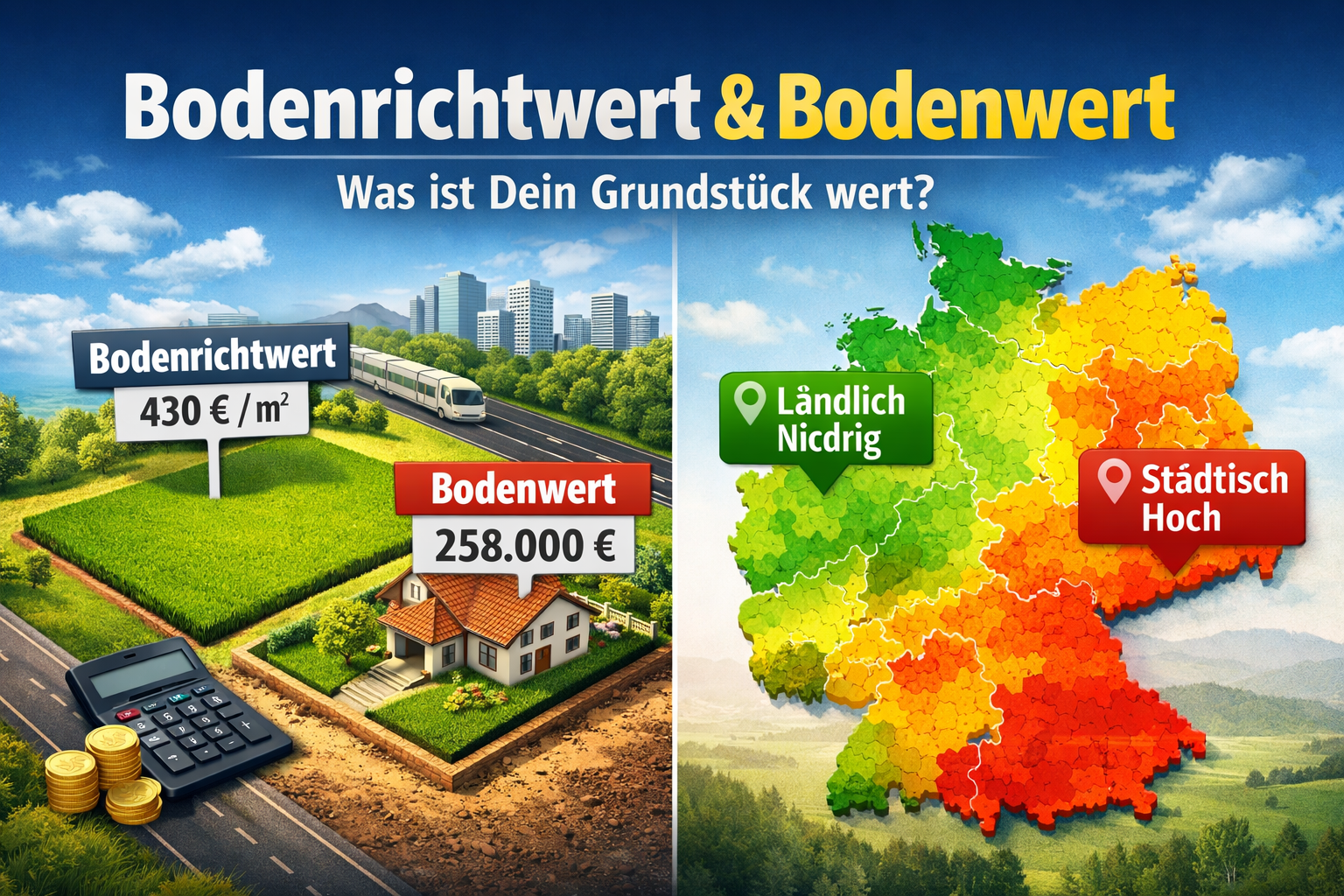 Bodenrichtwert vs. Bodenwert: Was ist Dein Grundstück wert?